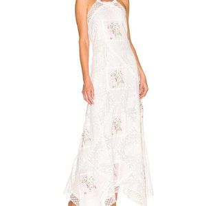 LoveShackFancy Kamia Embroidered Lace Maxi Dress Size 0